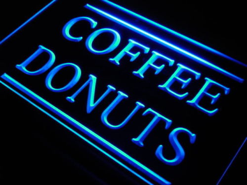 Coffee Donuts LED Light Sign